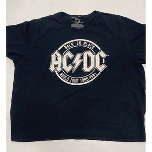 AC/DC Back in Black World T-shirt. 3XL